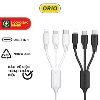 Dây cáp sạc 3in1 wk wdc 103 usb micro type c lai ning cho điện thoại pin dự phòng tai nghe orio