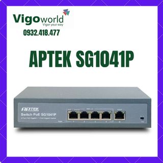Switch poe 4 cổng gigabit aptek sg1041p