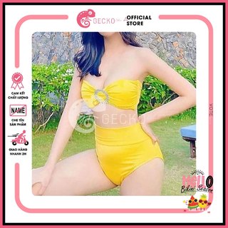 [HCM] Bikini GECKO 2 Mảnh Khoen Đá Quần Xẻ Cao Kèm Dây Áo 2M31 (Ảnh Thật)