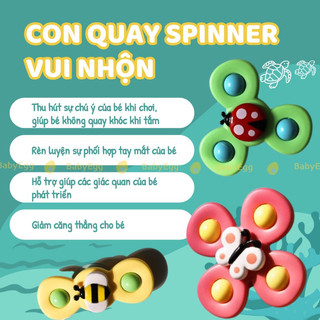  Set 3 Con Quay Spinner, Con Quay Chong Chóng Dán Tường Vui Nhộn Cho Bé