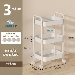Kệ sắt đa năng 3 tầng - kệ bỉm sữa hoko 3 tầng