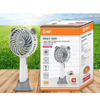 {SHOPEE VIDEO} Quạt sạc cầm tay Comet CRF0804 sạc USB hàng chính hãng - TUẤN YẾN