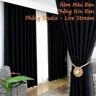 Rèm màn cửa Màu Đen Phông nền Đen Phông rèm đen chụp ảnh Studio Rèm Live Stream DEMI Nhận may theo yêu cầu