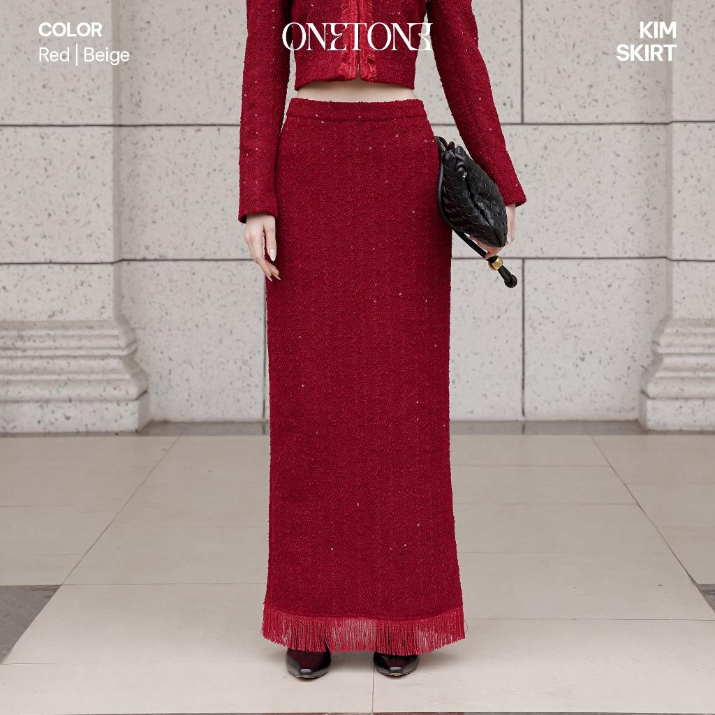 Chân váy Onetone dáng dài xẻ tà Kym