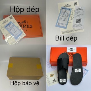 Dép nam hm đế cao su cao cấp full box - dép hm đế cao su cao cấp full phụ kiện đi kèm