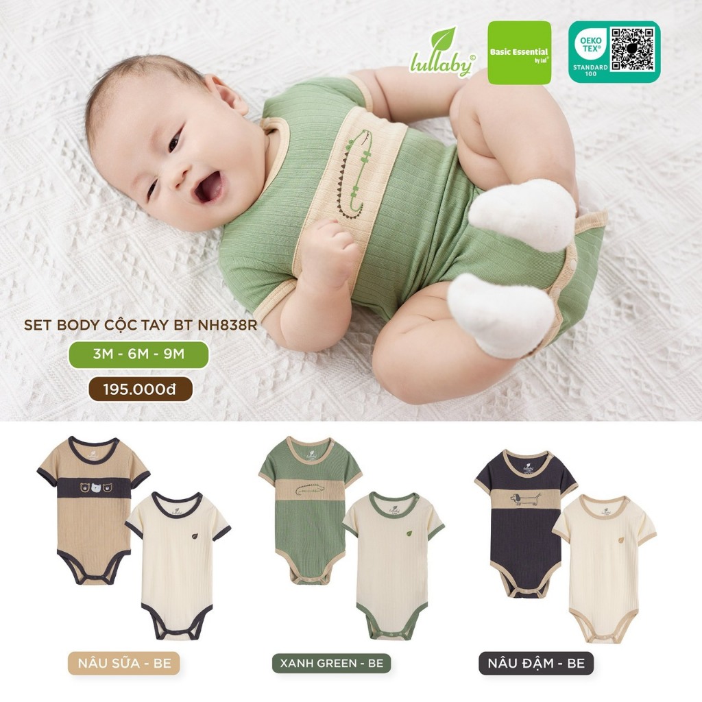 Lulaby - Sét Body cộc tay BT NH838R