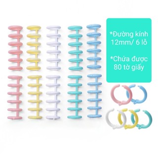  Binder thanh còng nhựa Cao Cấp 6 còng làm sổ kẹp tài liệu đường kính 12mm 