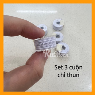 Set 3 Cuộn Chỉ Thun May Nhún cho Máy may gia đình
