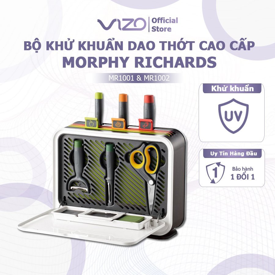 MÁY KHỬ KHUẨN dao thớt Morphy Richards MÁY SẤY VÀ TIỆT TRÙNG tia UV (Tặng kèm bộ dao thớt) bảo hành 15 tháng