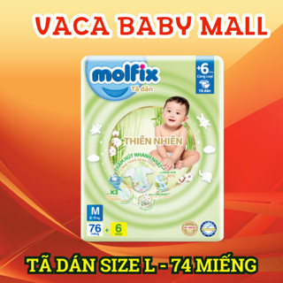 Tã/bỉm DÁN Molfix Thổ Nhĩ Kỳ mẫu mới cải tiến đủ size S80+8/M76+6/ L68+6/ XL62+2/ XXL56+2 miếng