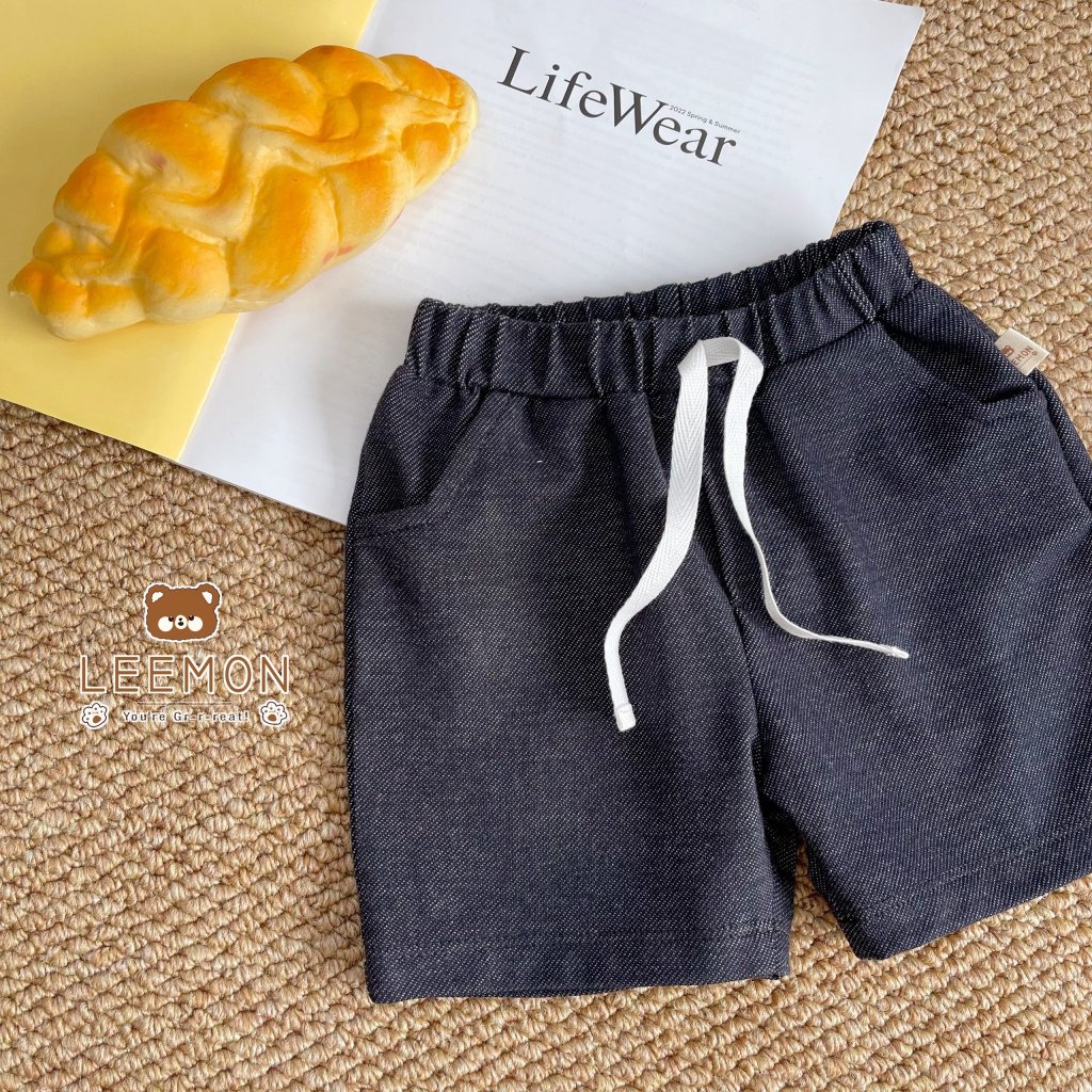 Set bộ áo thun polo khủng long quần đùi LEEMON, quần áo bé trai hoạ tiết đáng yêu BE69