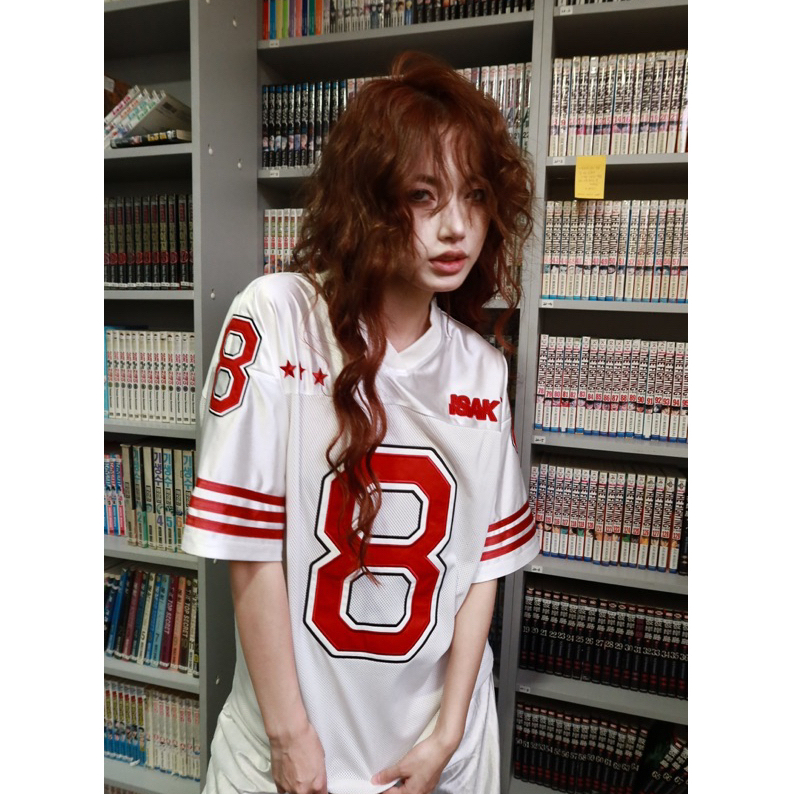 ÁO THỂ THAO ISAK JERSEY TRẮNG PHỐI ĐỎ SỐ 8 HOT TREND 2024