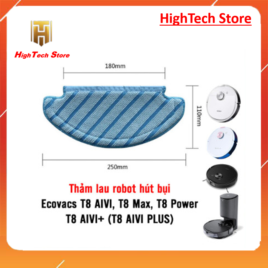 Khăn lau, giẻ lau, thảm lau robot hút bụi Ecovacs Deebot T8 AiVi, T8 Power, T8 Max, T8 AiVi Plus, Oz