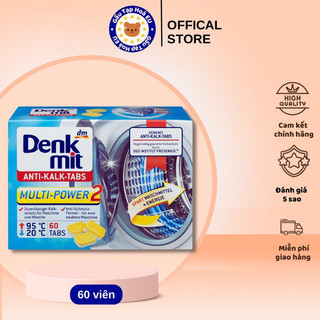 Viên tẩy lồng máy giặt Denkmit Anti - Kalk- Tabs 60 viên, viên tẩy lồng giặt