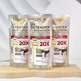  Kem chống nắng x20 Vạch Đỏ L’Oreal Paris UV Defender Serum 50ml SPF 50++ - BONGBIE 