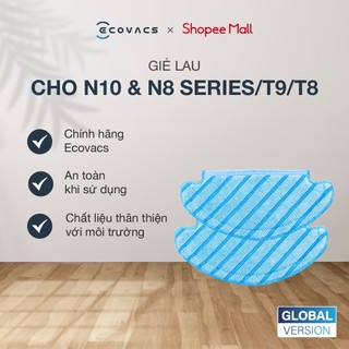 Hộp 3 giẻ lau tái sử dụng tương thích với Robot Ecovacs N10/T8/T8 AIVI/N8/N8 Pro