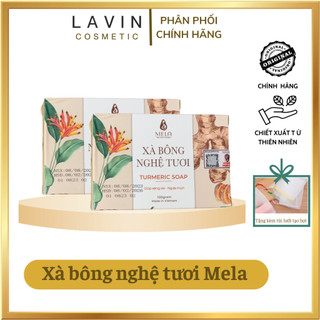Combo 2 Bánh Xà Bông Nghệ Tươi Mela Chính Hãng (tặng kèm túi tạo bọt)