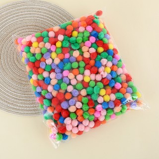 Bịch 1000 hạt pom pom 1cm 1.5cm 2.0cm 2.5cm 3.0cm học liệu giáo dục sớm montessori sỉ pompom
