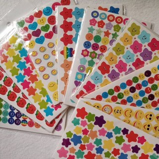 STICKER⭐hình dán mặt cười ngôi sao cute dễ thương khen thưởng cho bé