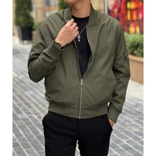 Áo Khoác Nam Bomber Basic Chất Dù Mềm Mại Thoáng Mát