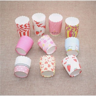 ( 1Cây = 50 Cái !!!) Set 50 Cup giấy cứng làm bánh Cupcake 6cm