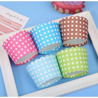 ( 1Cây = 50 Cái !!!) Set 50 Cup giấy cứng làm bánh Cupcake 6cm