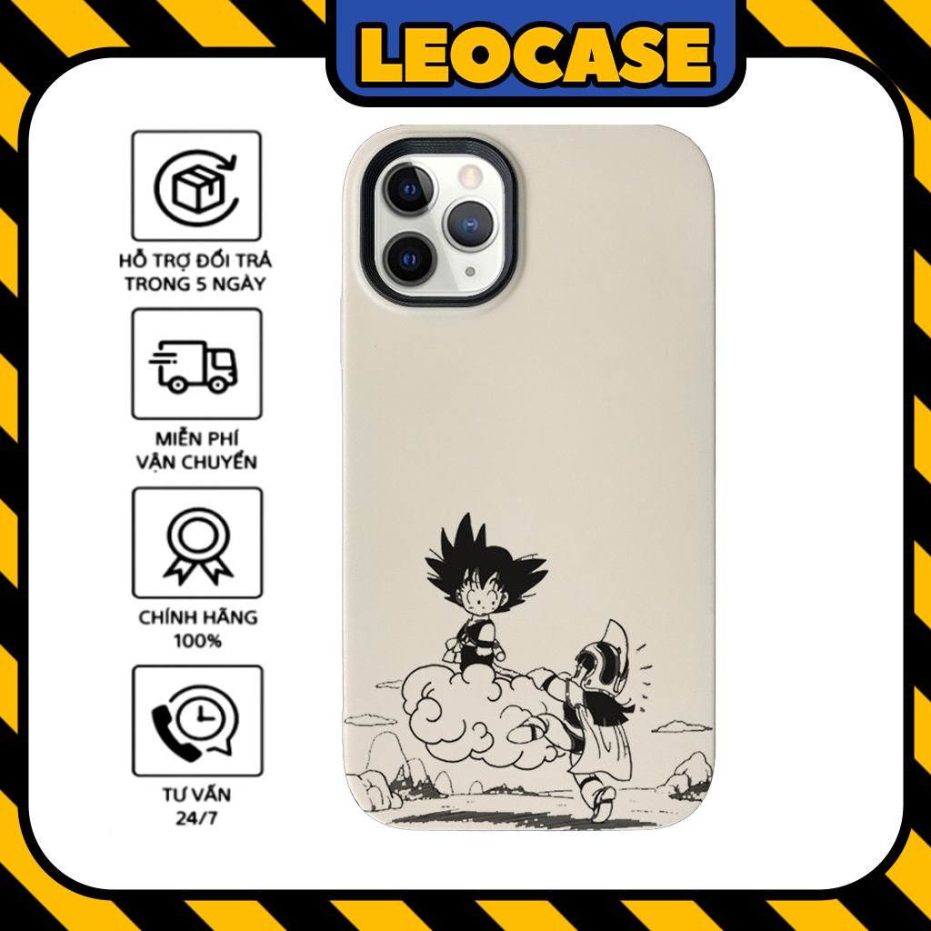 Ốp lưng iPhone silicone cao cấp Leocase Songoku lúc nhỏ Dragonball manga cho iPhone 15/14/13/12/11/X/Xsmax/8/7plus