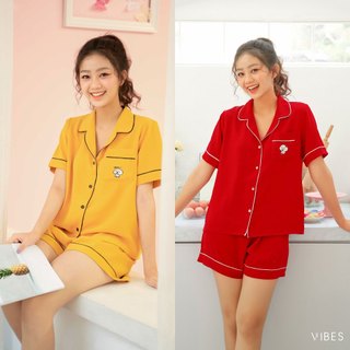 VIBES Đồ bộ Pijama ngắn Meme Py Set