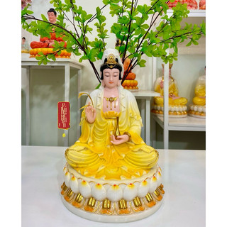 Tượng quán thế âm bồ tát y vàng size 30cm