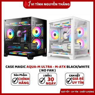 Case magic aqua-m ultra - m-atx black/white - no fan