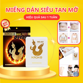 Miếng Dán Tan Mỡ Bụng Thái Lan KROKO 5 Miếng Giúp Giảm Mỡ Bụng Cân Đối Thân Hình Hiệu Qủa, Hỗ Trợ Thải Độc Tố Cơ Thể