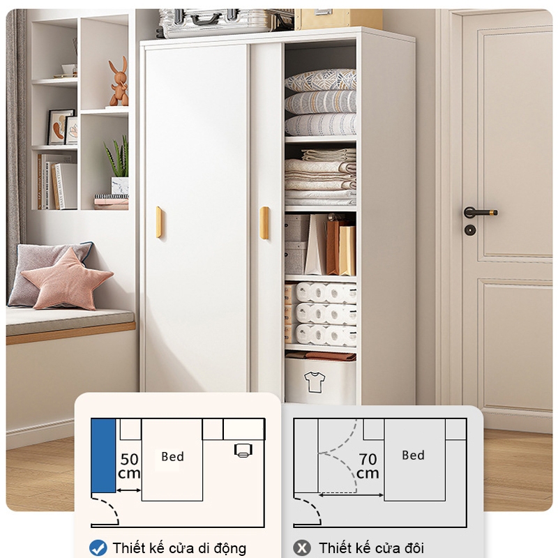 𝑯𝑬𝑰𝑵𝑶Tủ quần áo cánh lùa chất liệu MDF chống ẩm mốc sức chứa lớn thương hiệu thiết kế đa dạng | BigBuy360 - bigbuy360.vn