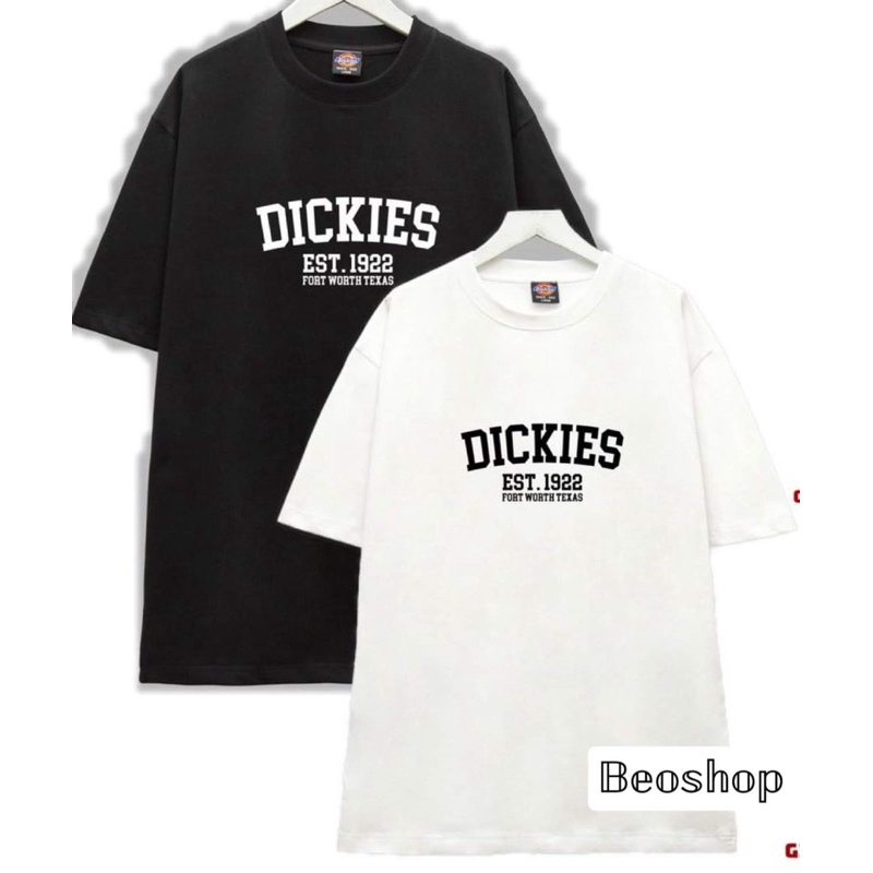 Áo thun phông cotton DICKIES phom rộng dáng unisex cho nam nữ, áo phông đen trắng chữ đơn giản đẹp rẻ