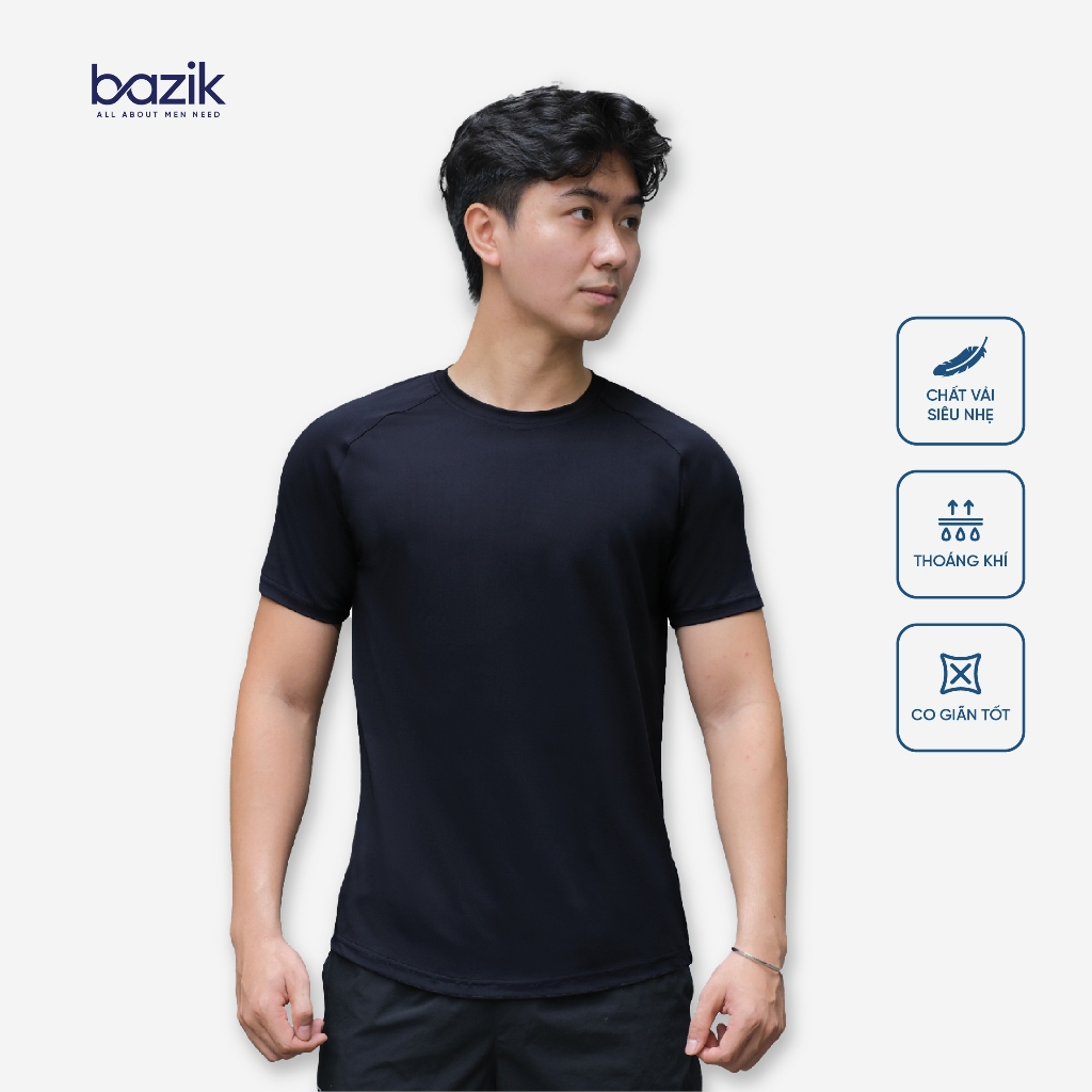 Áo Thun Thể Thao Nam BAZIK Relax Fit co giãn 4 chiều, vận động thoải mái, tập gym