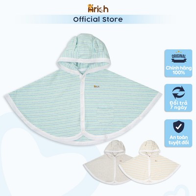 Áo chống nắng Arich vải sợi tre 2 lớp, mềm, êm, mát hơn cho bé 12 tháng đến 4 tuổi