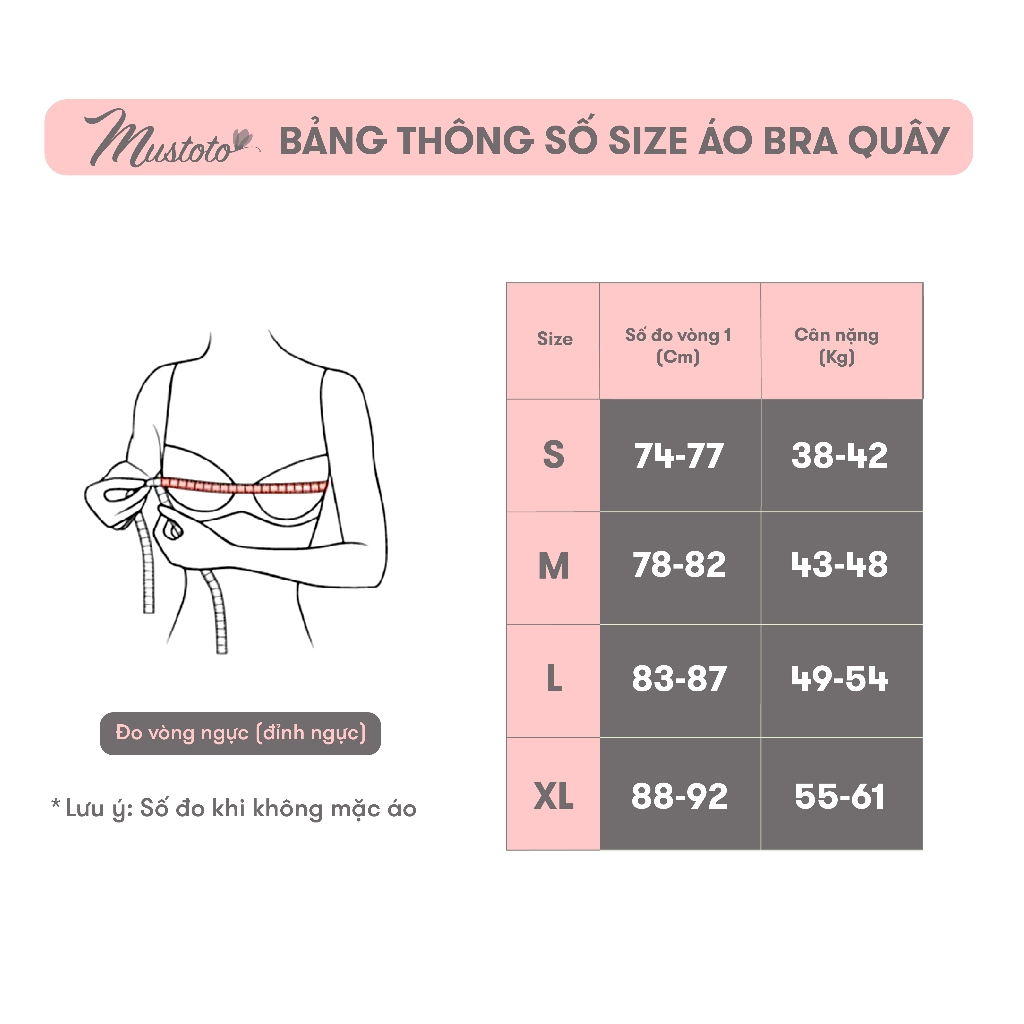 Áo Bra Cotton Móc Cài Sau Có Lót Mút Tháo Rời (Mustoto MA38)