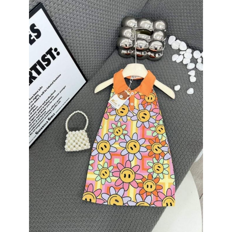 8 đến 28kg.váy xinh cho bé gái.váy đỏ cho bé gái.hình thật trải sàn ak.váy cho bé diện hè.đầm cho bé gái.