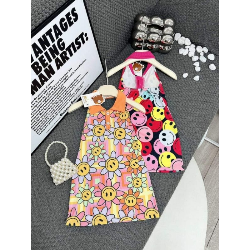 8 đến 28kg.váy xinh cho bé gái.váy đỏ cho bé gái.hình thật trải sàn ak.váy cho bé diện hè.đầm cho bé gái.