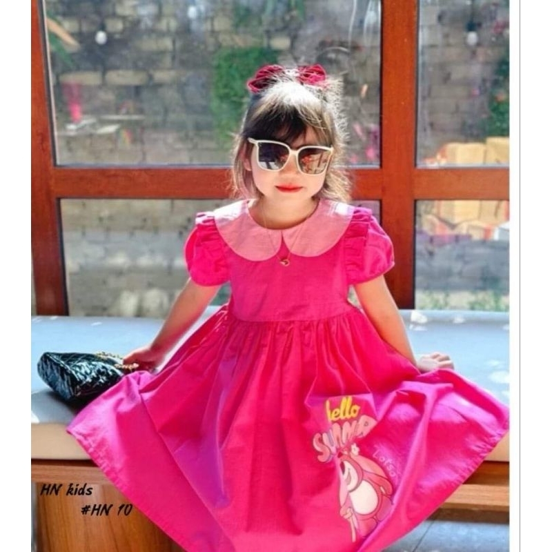 7 đến 28kg.váy xinh cho bé gái.đầm cho bé gái.váy hè cho bé gái.váy gấu dâu cho bé gái..video cận chất