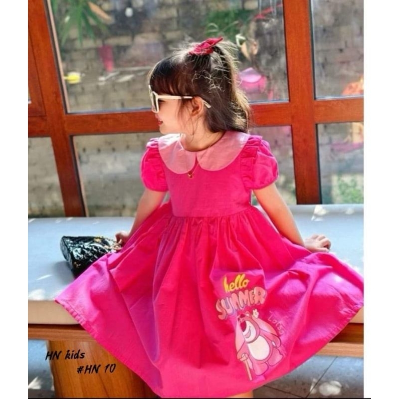 7 đến 28kg.váy xinh cho bé gái.đầm cho bé gái.váy hè cho bé gái.váy gấu dâu cho bé gái..video cận chất