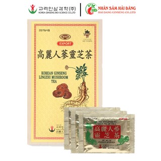 Trà sâm linh chi Hàn Quốc hộp gỗ 100gói