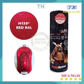 Sơn Xịt Samurai Màu Đỏ R4L - Mã H138 (400ml) (Cần Dùng Với Nền Màu Bạc)