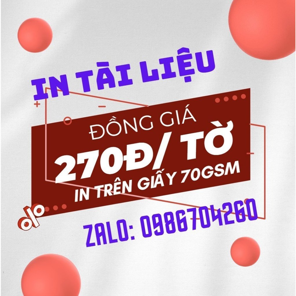 IN TÀI LIỆU, IN GIÁO TRÌNH HỌC TẬP, IN A4, IN A5, IN TRẮNG ĐEN, IN MÀU