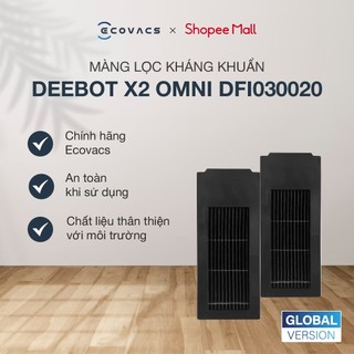 Bộ 3 màng lọc kháng khuẩn tương thích Ecovacs X2 OMNI (đen - chính hãng)