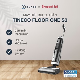 Máy hút bụi lau sàn Tineco S3 (Tineco Floor One S3) - Hút khô và ướt - Tự giặt giẻ - Màn led thông minh