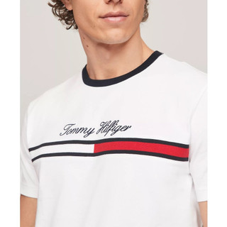 [Chính Hãng Tommy.USA] Áo Thun Script Flag Logo Thêu 78JA946