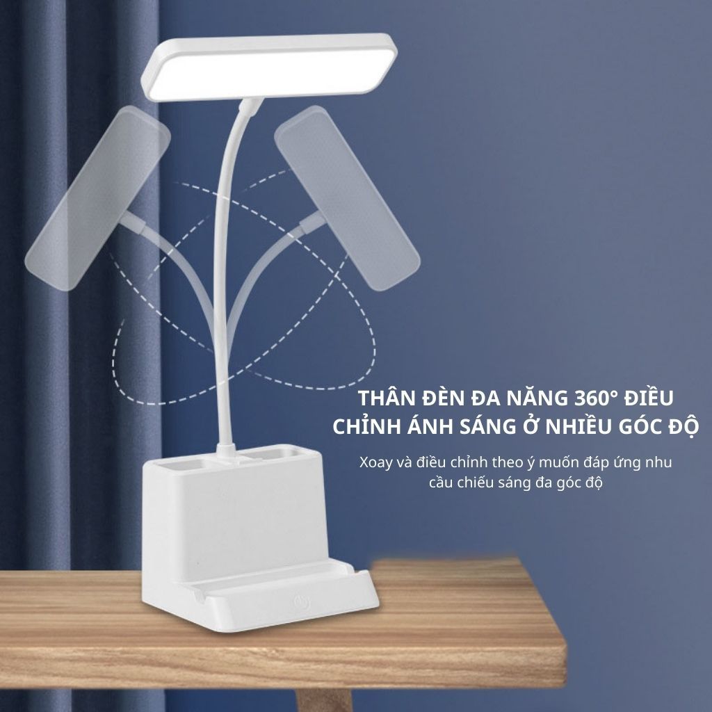 Đèn học để bàn tích điện TAKOO, Đèn bàn làm việc đọc sách chống cận 3 màu ánh sáng cảm ứng thông minh | BigBuy360 - bigbuy360.vn