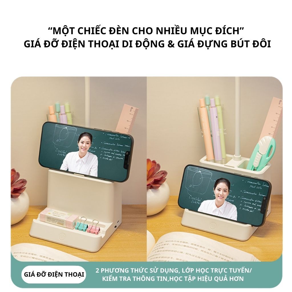 Đèn học để bàn tích điện TAKOO, Đèn bàn làm việc đọc sách chống cận 3 màu ánh sáng cảm ứng thông minh | BigBuy360 - bigbuy360.vn