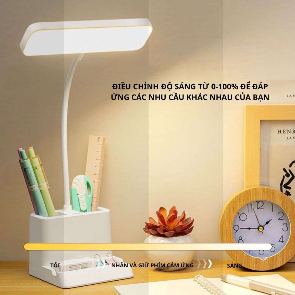 Đèn học để bàn tích điện TAKOO, Đèn bàn làm việc đọc sách chống cận 3 màu ánh sáng cảm ứng thông minh | BigBuy360 - bigbuy360.vn