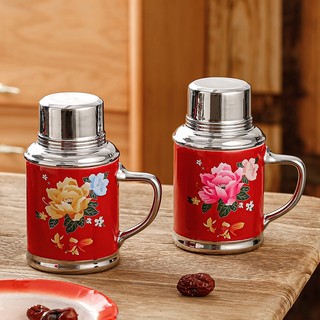 Cốc uống gốm đóng chai phong cách hoài cổ cổ độc đáo 460ml.